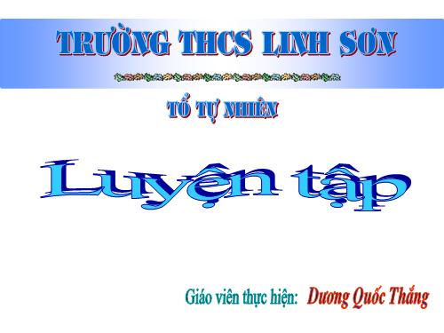 Các bài Luyện tập