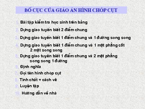 Chương IV. §7. Hình chóp đều và hình chóp cụt đều