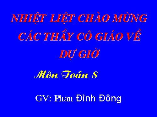 Chương III. §8. Các trường hợp đồng dạng của tam giác vuông