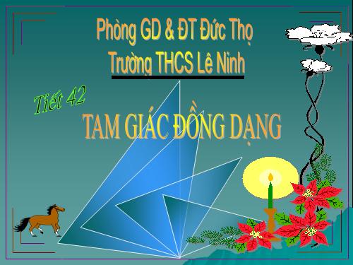 Chương III. §4. Khái niệm hai tam giác đồng dạng