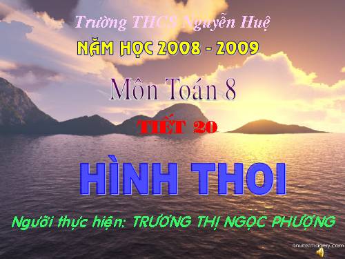 Chương I. §11. Hình thoi