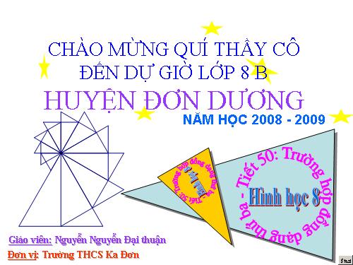 Chương III. §6. Trường hợp đồng dạng thứ hai