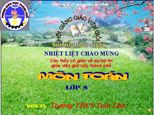 Chương III. §8. Các trường hợp đồng dạng của tam giác vuông