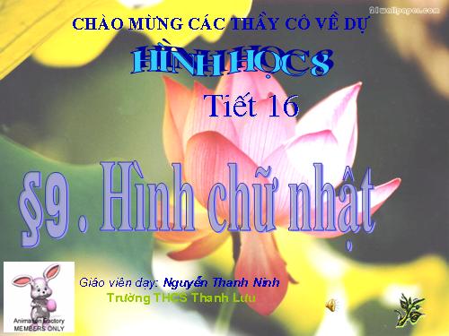 Chương I. §9. Hình chữ nhật