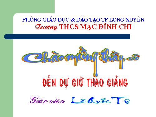 Chương III. §1. Định lí Ta-lét trong tam giác