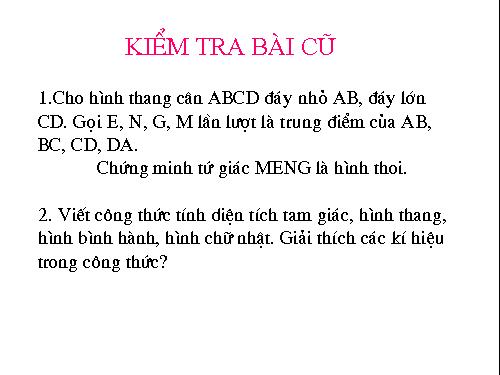 Chương II. §5. Diện tích hình thoi