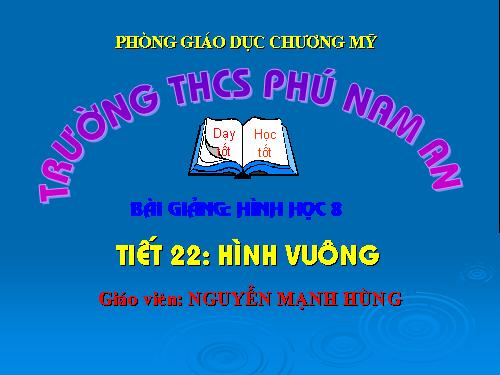 Chương I. §12. Hình vuông