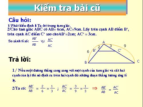 Chương III. §2. Định lí đảo và hệ quả của định lí Ta-lét