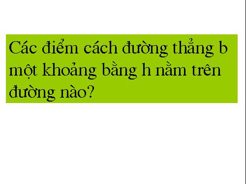 Chương I. §10. Đường thẳng song song với một đường thẳng cho trước