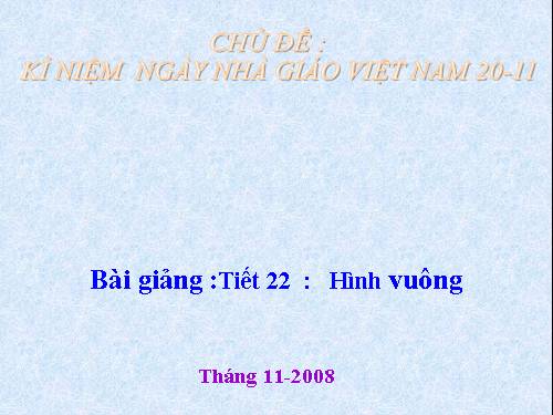 Chương I. §12. Hình vuông