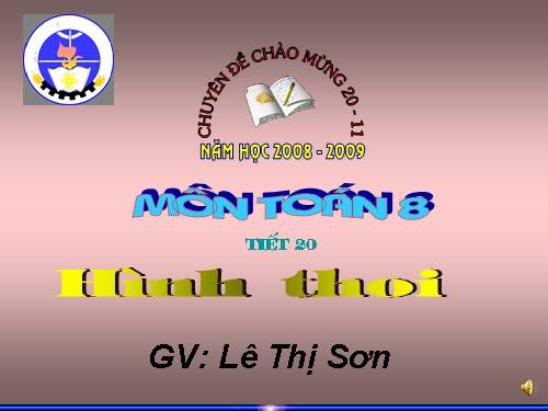 Chương I. §11. Hình thoi