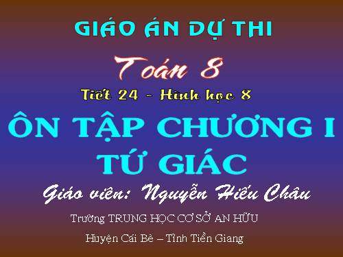 Ôn tập Chương I. Tứ giác