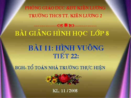 Chương I. §12. Hình vuông