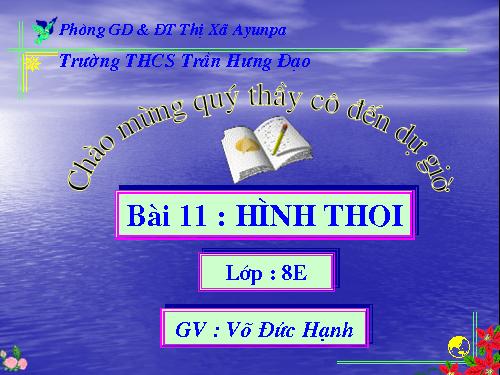 Chương I. §11. Hình thoi