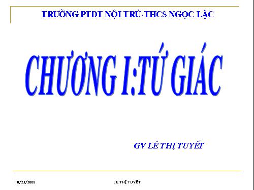 Ôn tập Chương I. Tứ giác