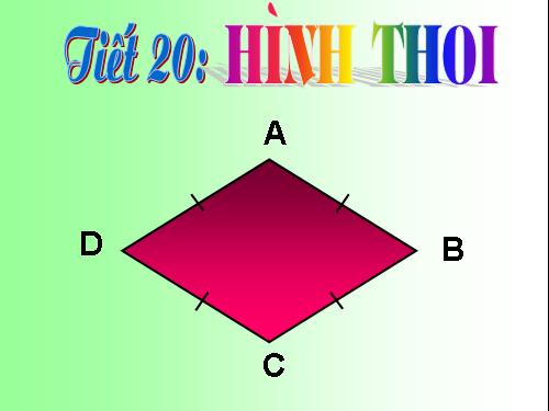 Chương I. §11. Hình thoi