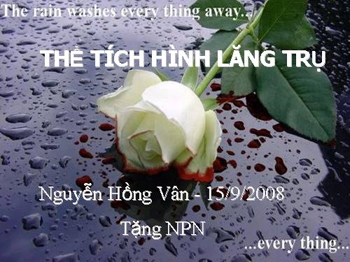 Chương IV. §6. Thể tích của hình lăng trụ đứng