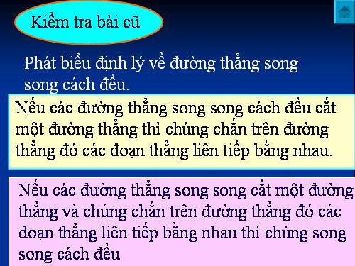 Chương I. §10. Đường thẳng song song với một đường thẳng cho trước