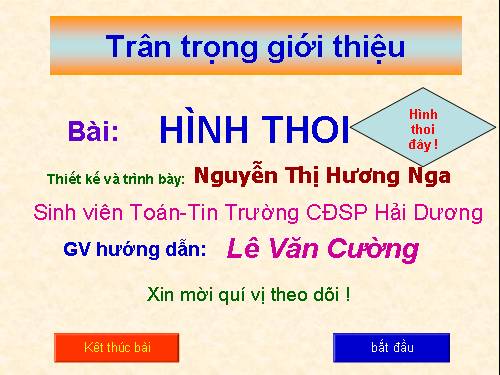 Chương I. §11. Hình thoi