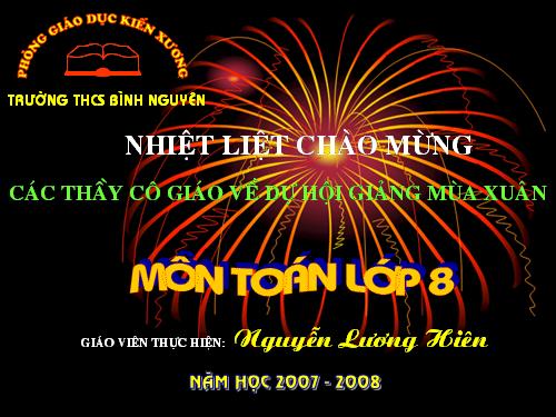 Chương III. §8. Các trường hợp đồng dạng của tam giác vuông