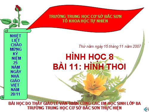 Chương I. §11. Hình thoi