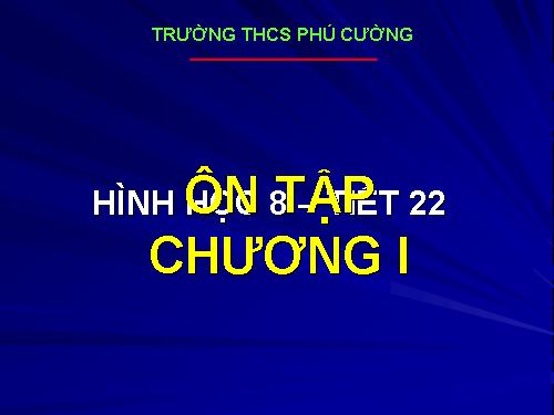 Ôn tập Chương I. Tứ giác