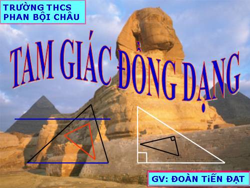 Chương III. §8. Các trường hợp đồng dạng của tam giác vuông