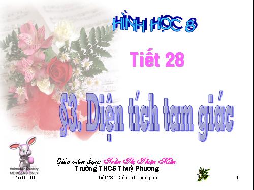 Chương II. §3. Diện tích tam giác