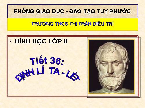 Chương III. §1. Định lí Ta-lét trong tam giác