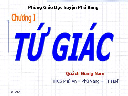 Ôn tập Chương I. Tứ giác