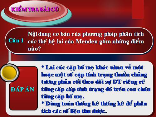 Bài 2. Lai một cặp tính trạng