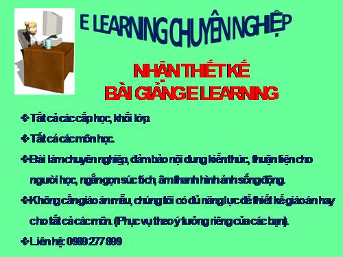 nhận thiết kế bài giảng e learning chuyên nghiệp