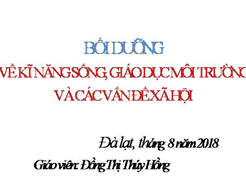 giao duc ky nang song ( dự án phát triển giáo dục phổ thông giai đoạn 2)