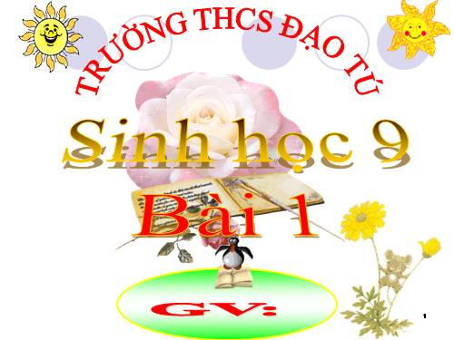 Bài 1. Menđen và Di truyền học