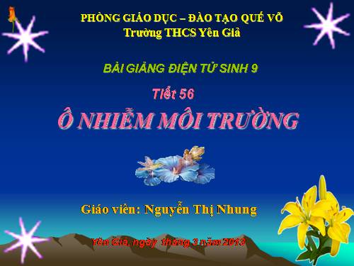 Bài 54. Ô nhiễm môi trường