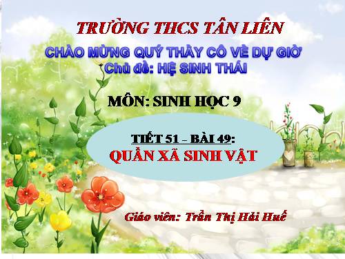 Bài 49. Quần xã sinh vật