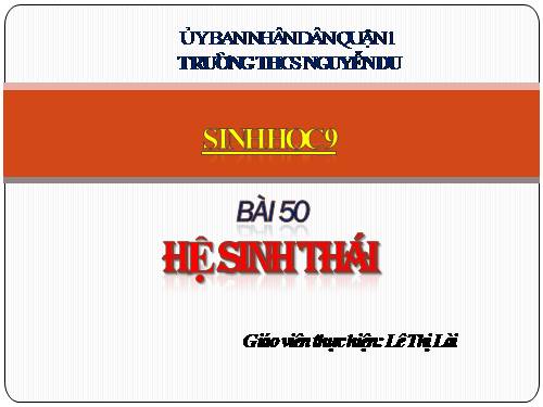 Bài 50. Hệ sinh thái