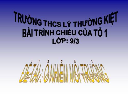 Bài 54. Ô nhiễm môi trường