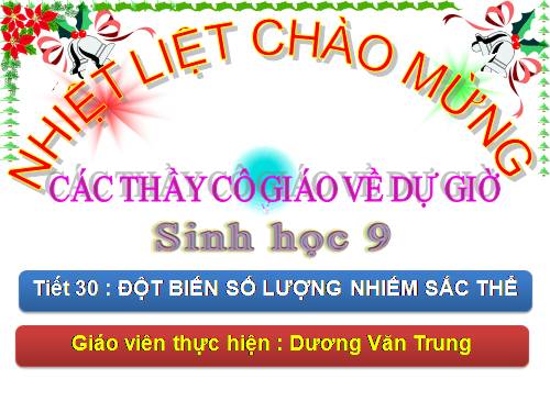 Bài 23. Đột biến số lượng nhiễm sắc thể