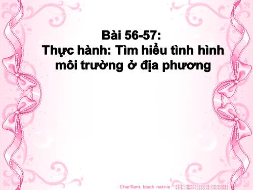 Bài 57. Thực hành: Tìm hiểu tình hình môi trường ở địa phương