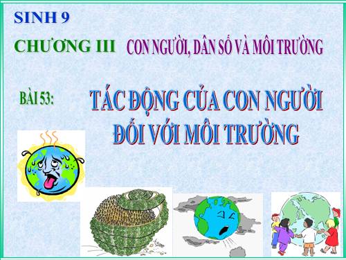 Bài 53. Tác động của con người đối với môi trường