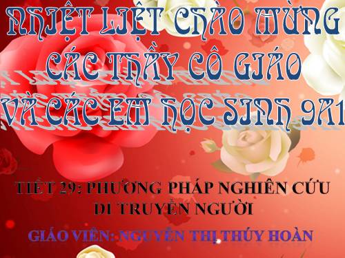 Bài 28. Phương pháp nghiên cứu di truyền người