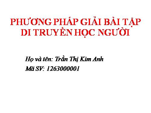 Bài 28. Phương pháp nghiên cứu di truyền người