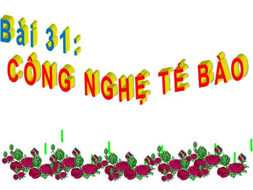 Bài 31. Công nghệ tế bào