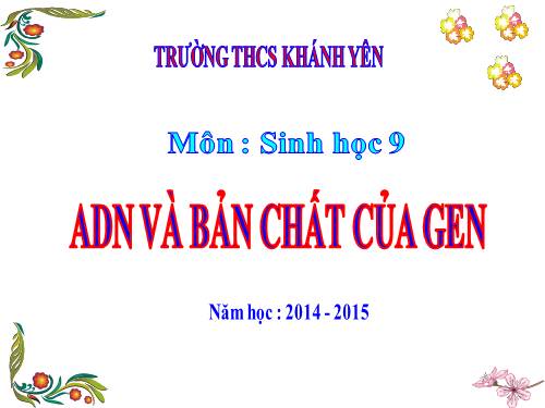 Bài 16. ADN và bản chất của gen