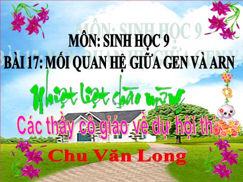 Bài 17. Mối quan hệ giữa gen và ARN