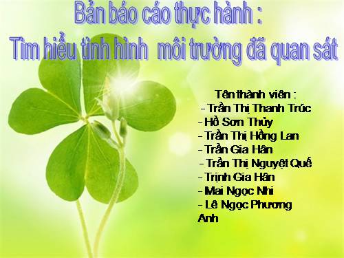 Bài 51. Thực hành: Hệ sinh thái