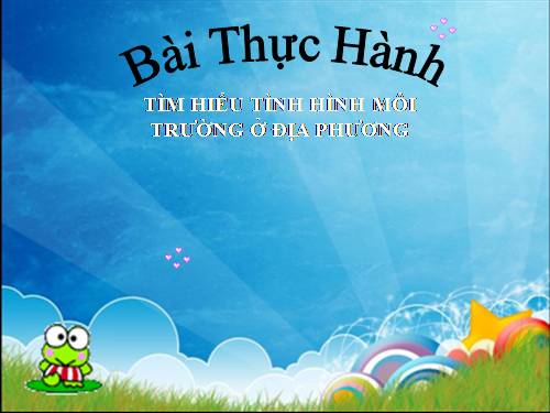 Bài 57. Thực hành: Tìm hiểu tình hình môi trường ở địa phương