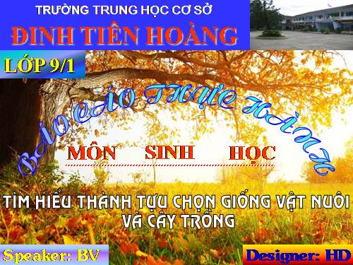 Báo cáo thực hành bài 39: Tìm hiểu thành tựu chọn giống vật nuôi và cây trồng