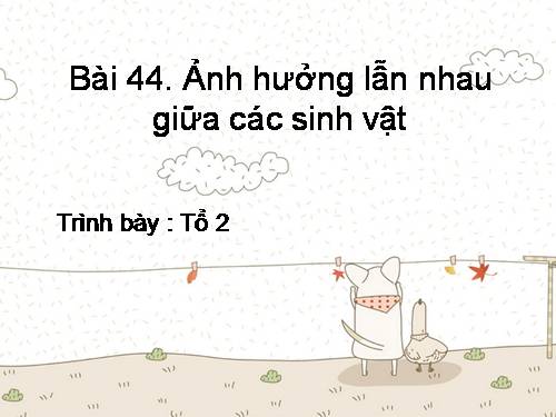 Bài 44. Ảnh hưởng lẫn nhau giữa các sinh vật
